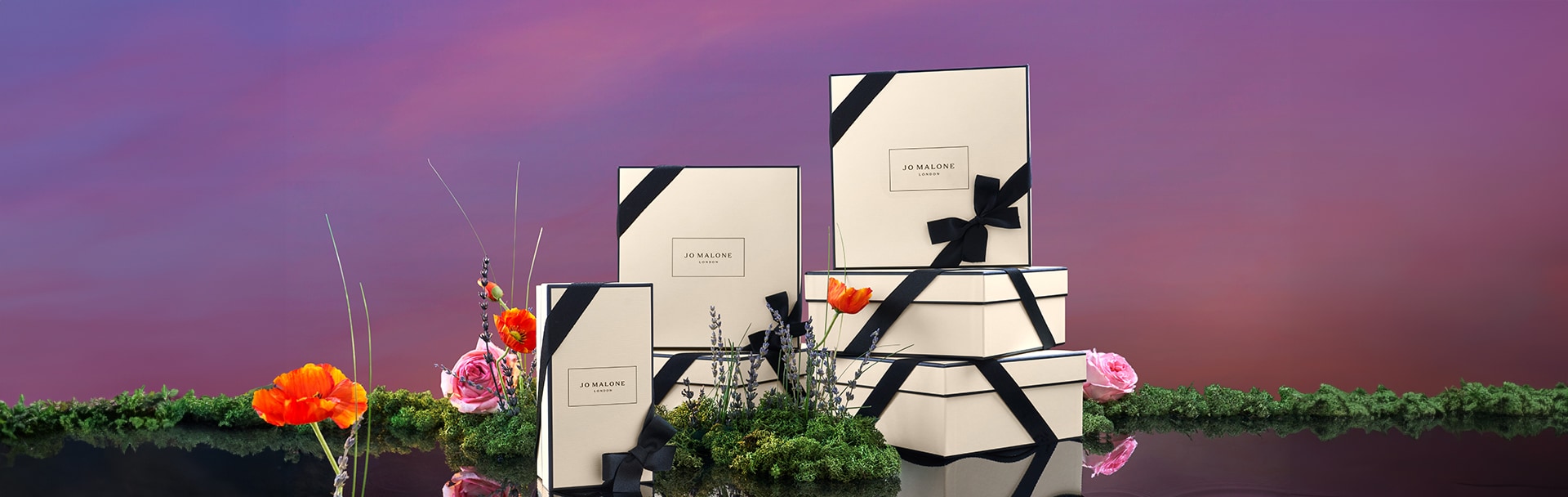 jo malone gift boxes and flowers