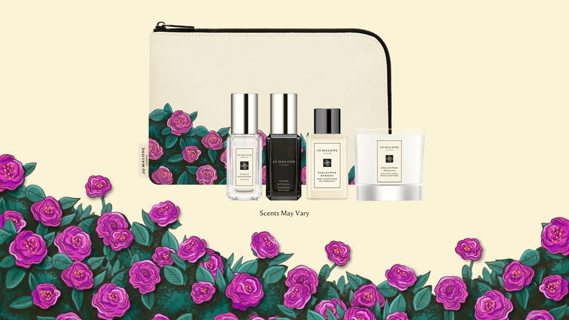 Receive a limited edition pouch filled with four scented surprises with orders over SAR 820